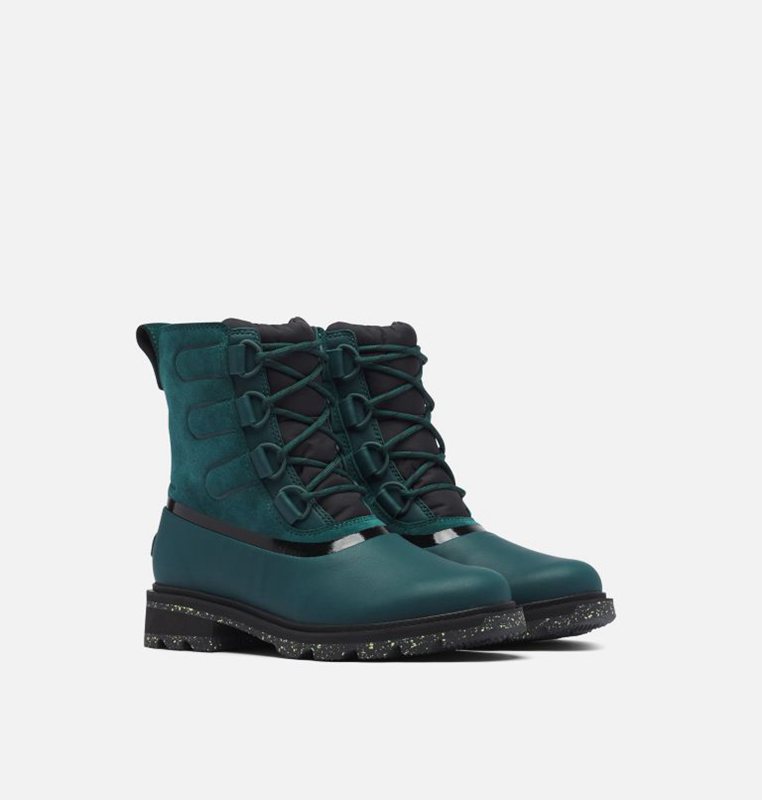 Sorel Dam Gummistövlar Marinblå - Lennox™ Street Lace Mid - CAH-408625